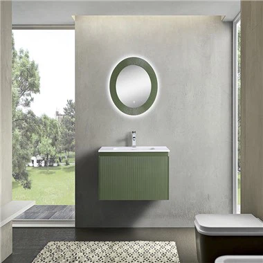 Bàn trang điểm phòng tắm treo tường màu xanh lá cây