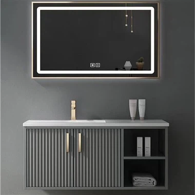 Bàn trang điểm treo tường có gương LED